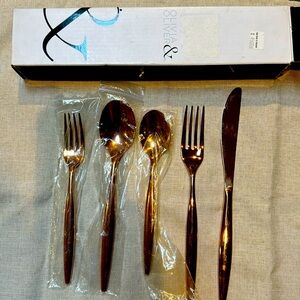 Silverware rose gold 5 pieces